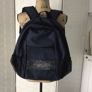 Classic Navy Men's Backpack hand painted design
